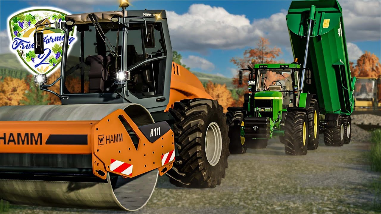 Sanierung der FELDWEGE! Bodenwalze und RADLADER im EINSATZ🚜 True Farming 2 #553 | LS22