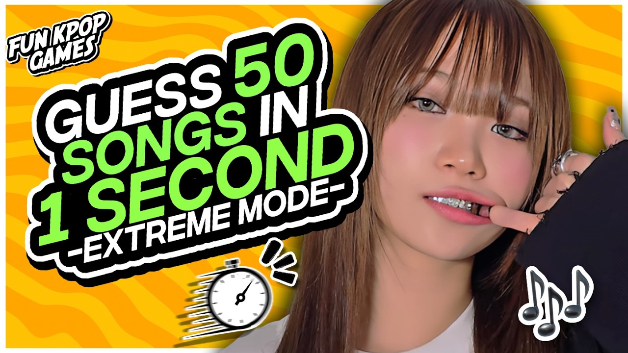 ⭐ GUESS 50 KPOP SONGS IN 1 SECOND EXTREME MODE | KPOP QUIZ  - FUN KPOP GAMES 2025