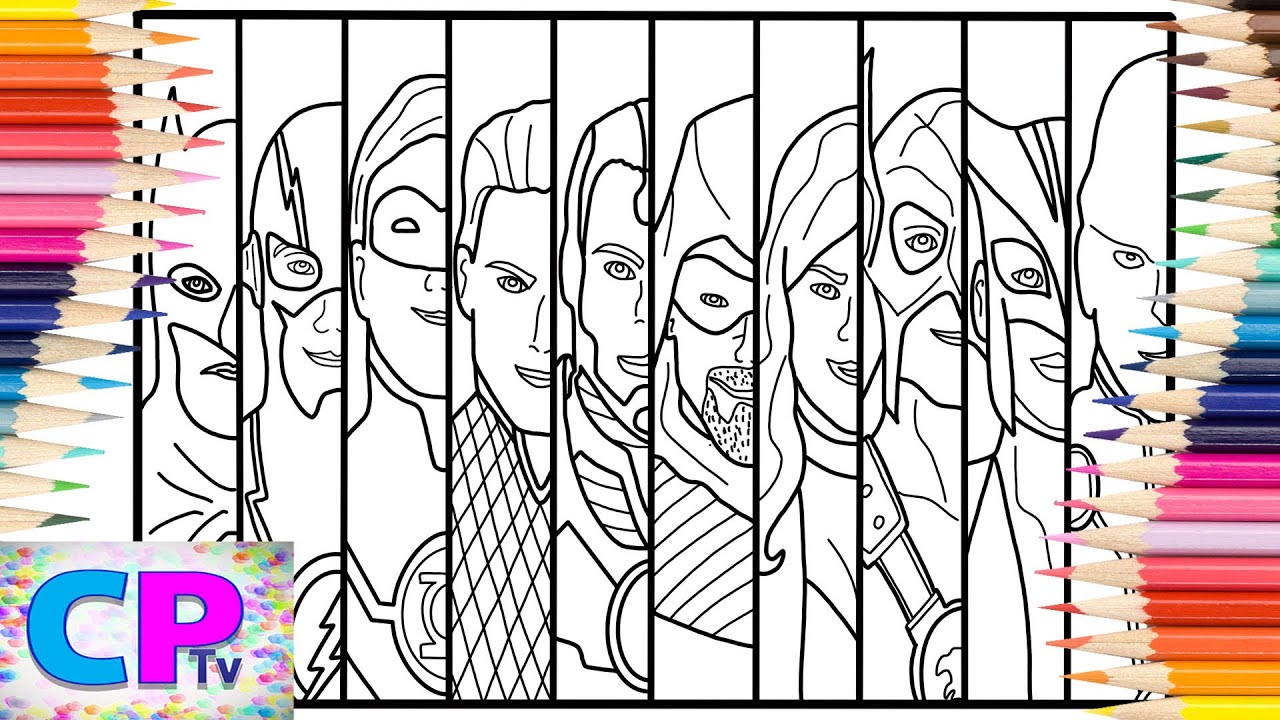 Justice League Coloring Pages/Batman/Flash/Green Lantern/Aquaman/Cyborg/@coloringpagestv