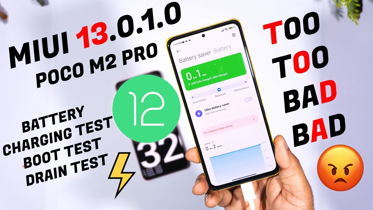 Poco M2 Pro MIUI 13.0.1.0 Battery Charging Test, battery Backup Test | Official MIUI 13 Android 12