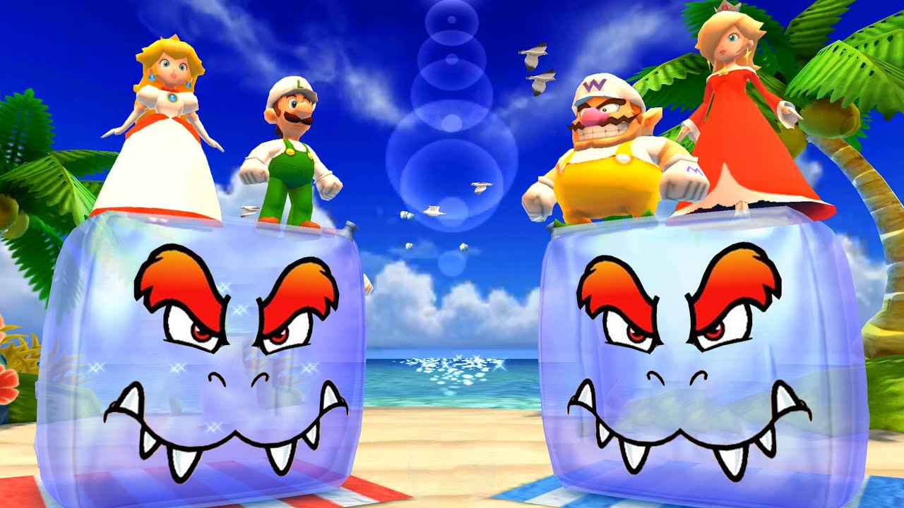 【マリオパーティ100 ミニゲームコレクション】ミニゲームピーチvsルイージvsワリオvsロゼッタ(COM最強 たつじん)