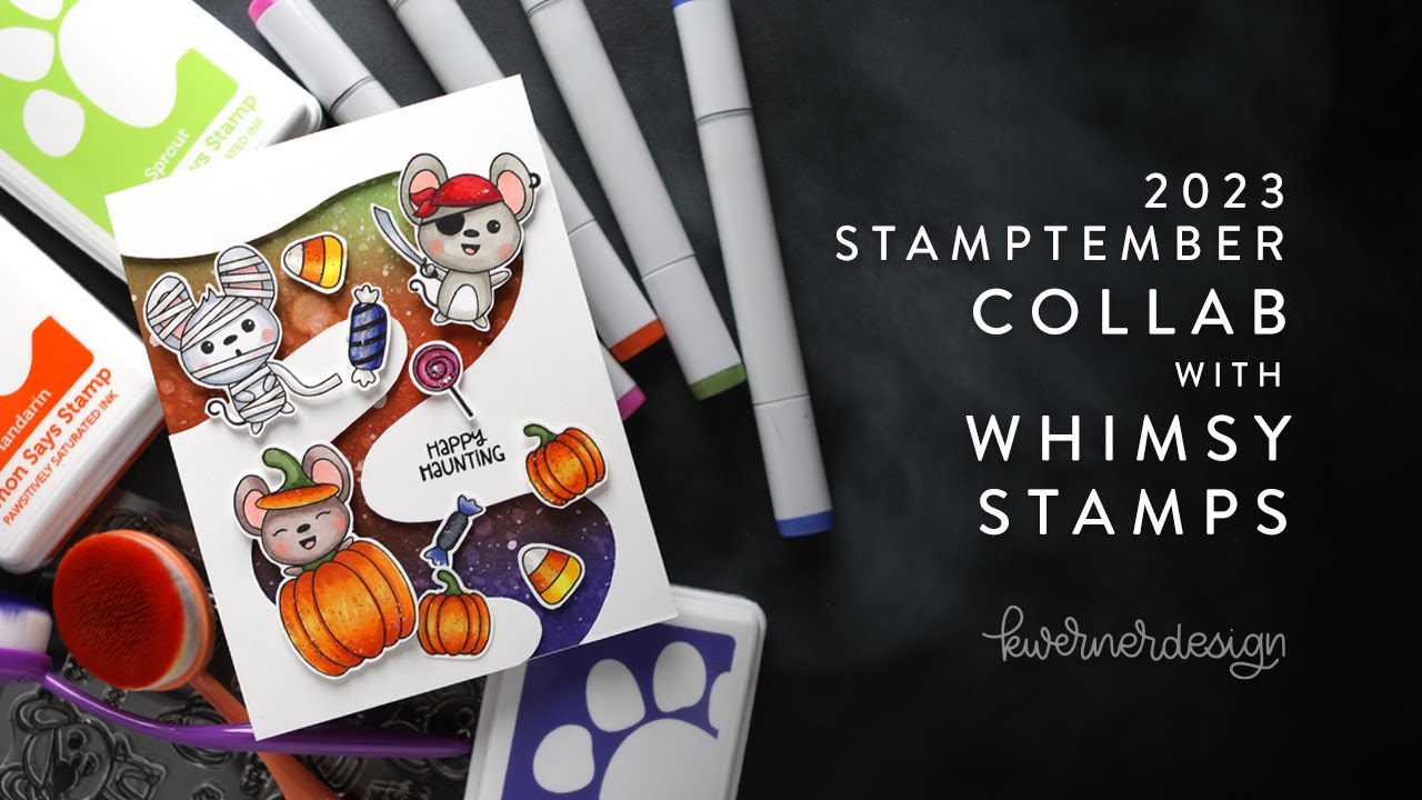 STAMPtember 2023 Collab Stamps with Whimsy! Coloring with Copics!