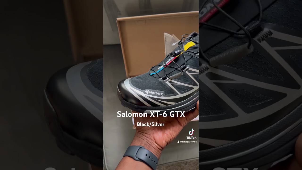 Salomon XT-6 GTX Black/Silver #unboxing #onfeet #sneakers #gorpcore #hypebeast #salomon