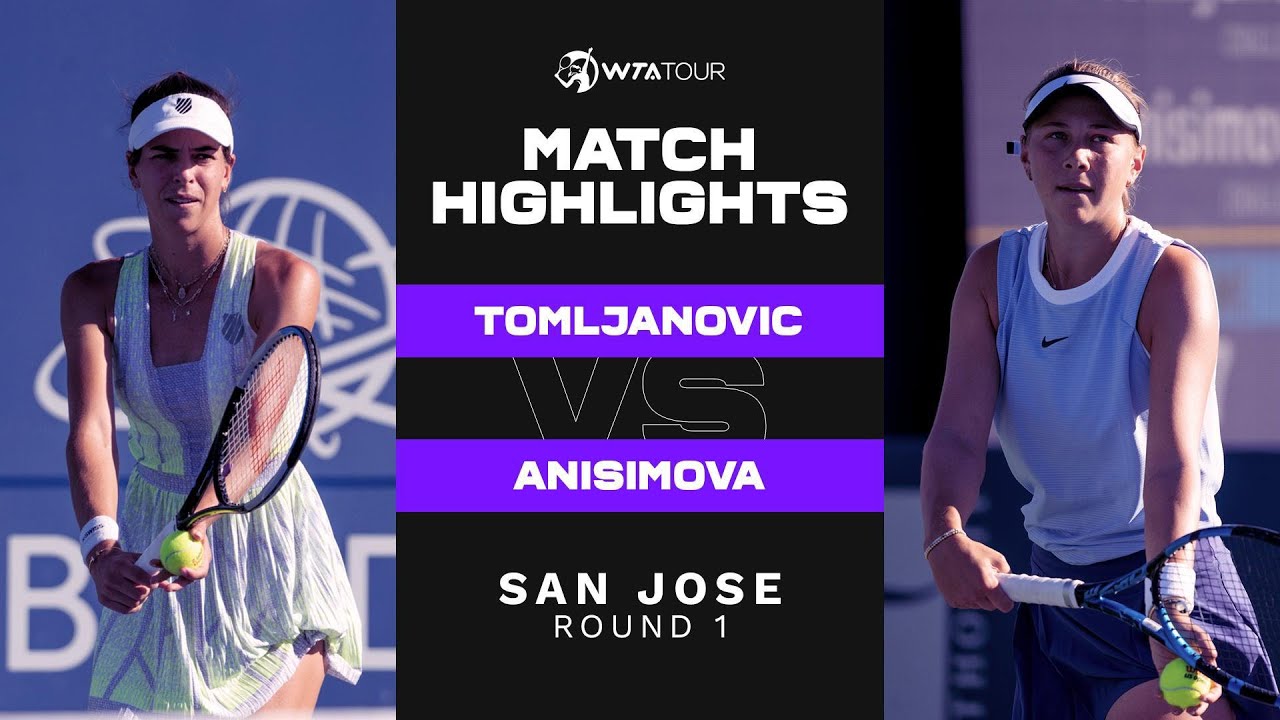 Айла Томлянович против Аманды Анисимовой | 1-й раунд турнира WTA в Сан-Хосе, 2021 | Обзор матча