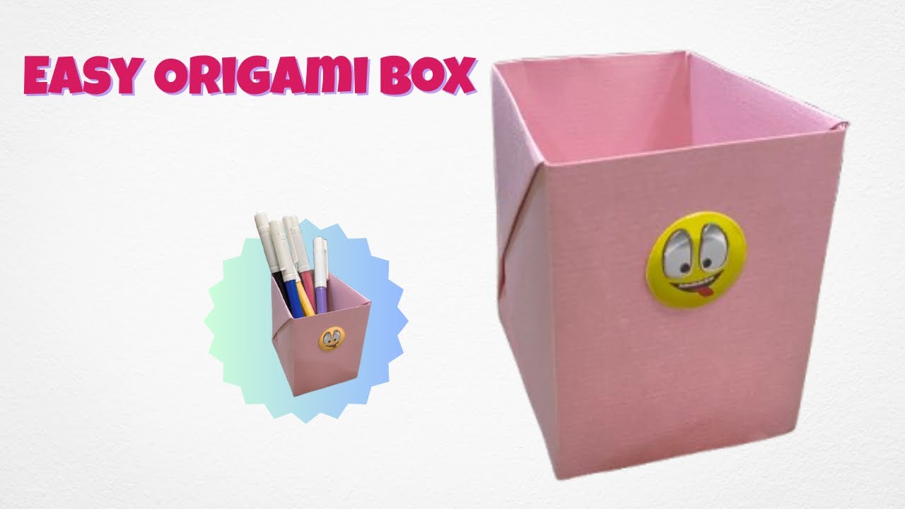 **#Easy Origami Paper Box 📦 | Cute Pink Box Tutorial for Beginners | A4 Paper Craft **