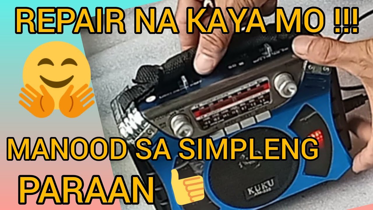 KUKU Rechargeable Radio NO SOUND Good Flashlights  Easy To Repair