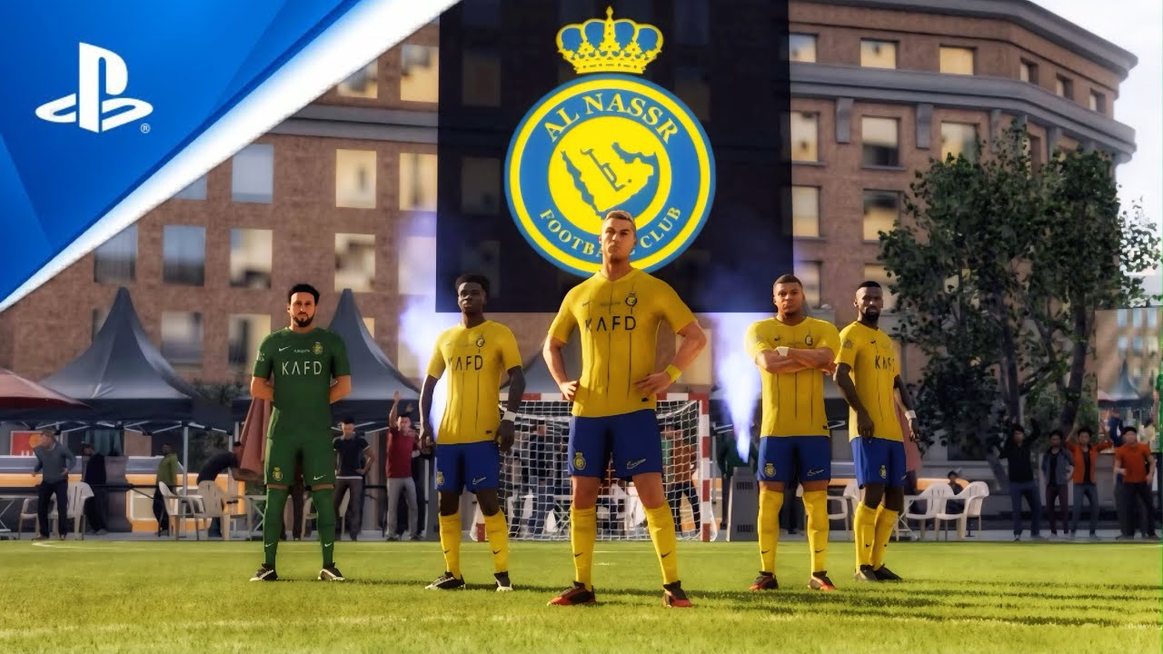 FIFA VOLTA - MESSI, RONALDO, MBAPPE, SAKA, HAALAND ALL STARS | AL NASSR VS BARCELONA
