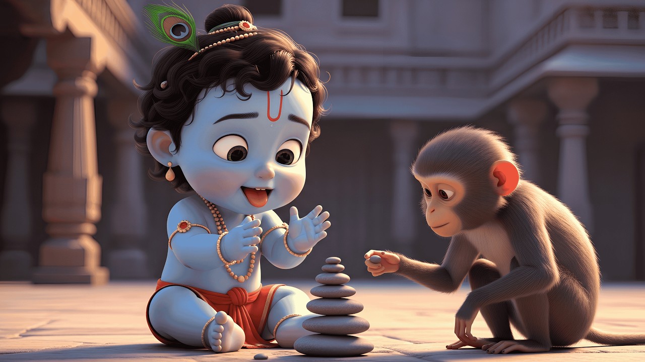 Hare Krishna Hare Rama - 3D Kid Krishna