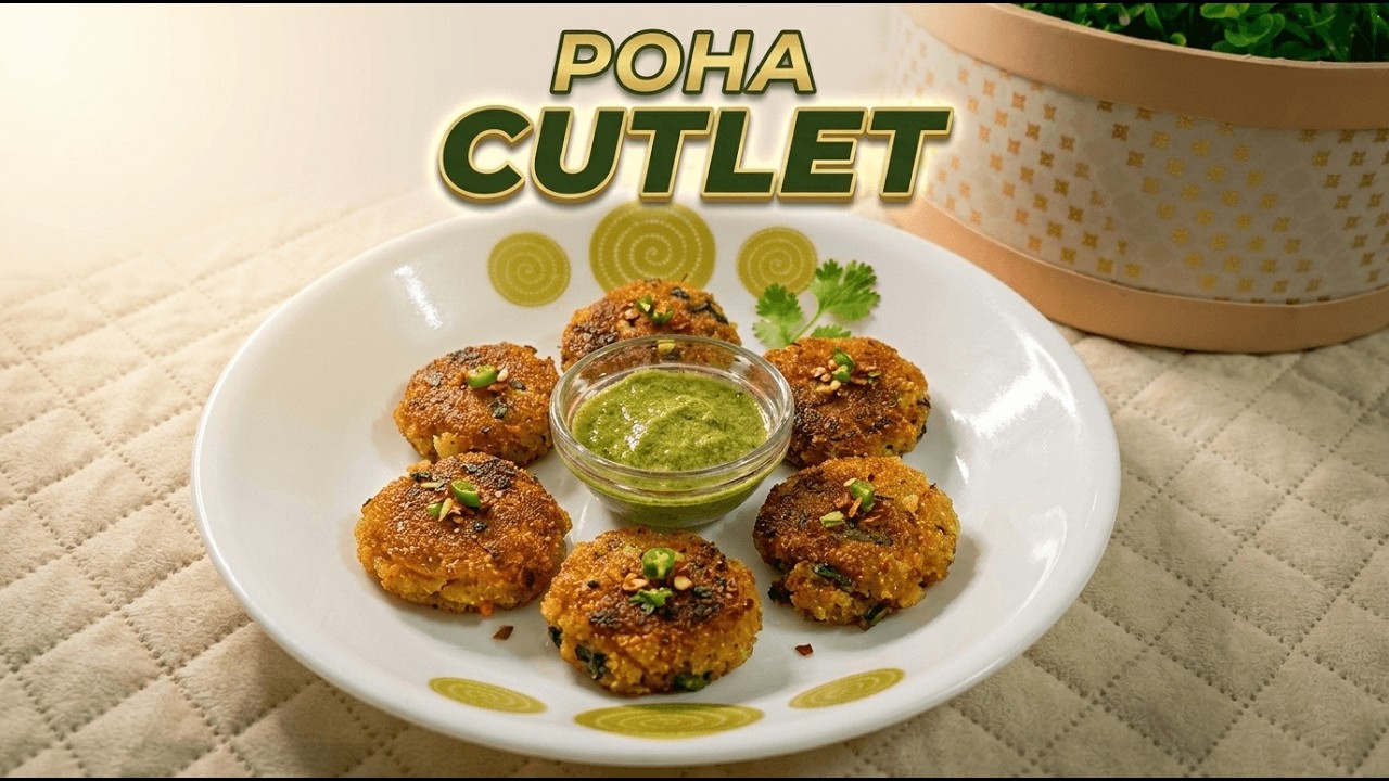 Crispy Poha Cutlet | Easy Evening Snack | Healthy Snack Recipe