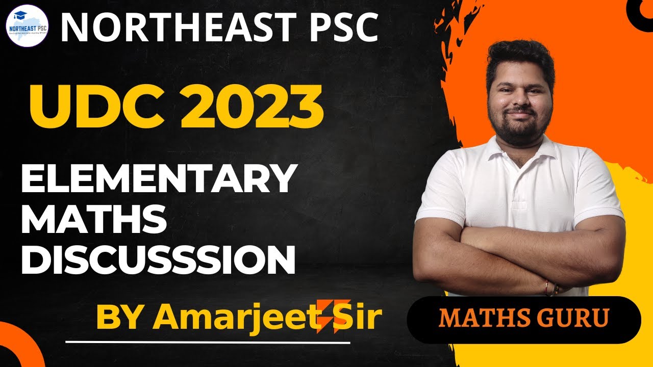 UDC CGL 2023 I ELEMENTARY MATHS PYQ SOLUTION I by AMARJEET SIR I #APSSB #arunachalpradesh