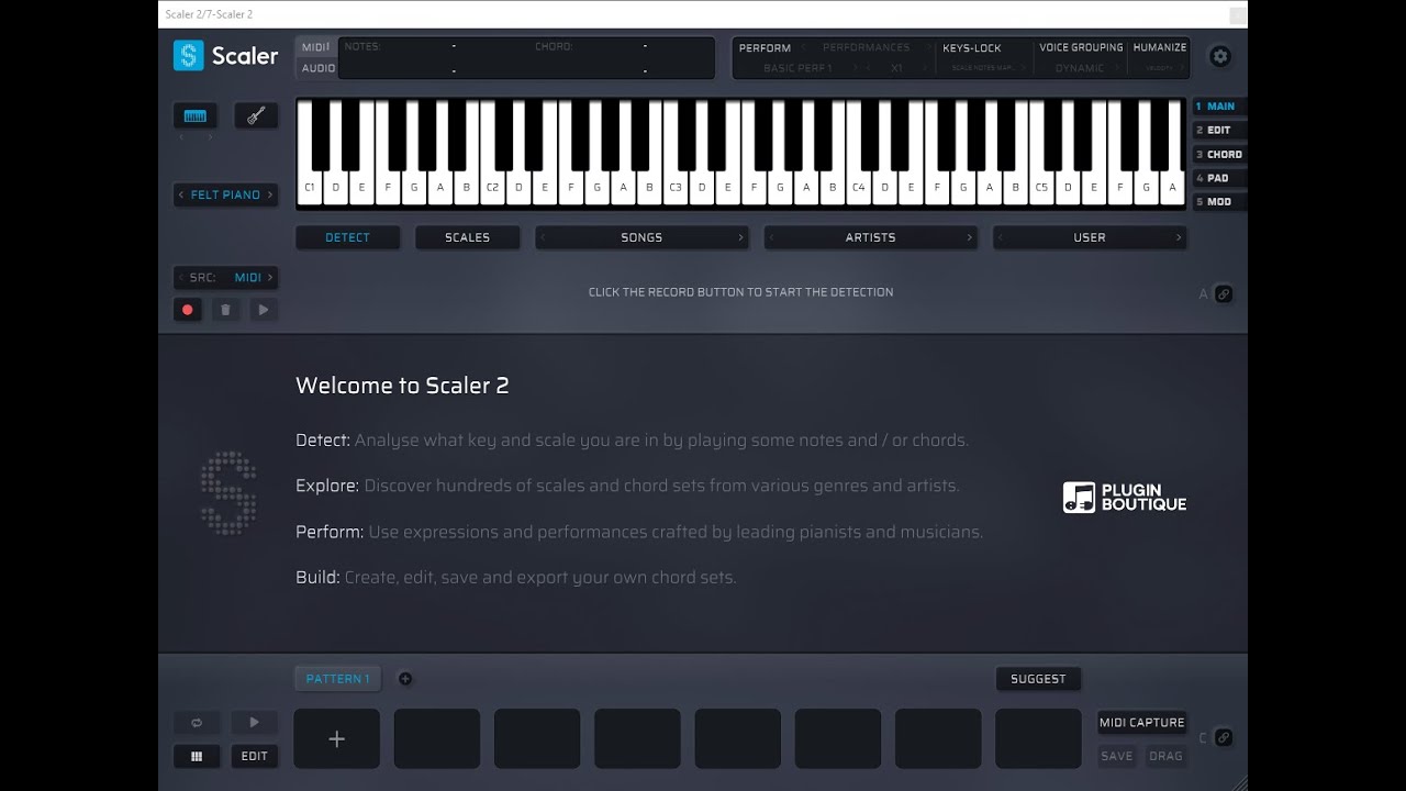 Scaler 2.5 Introduction to Playback Performance to Give Interetsting Melodies