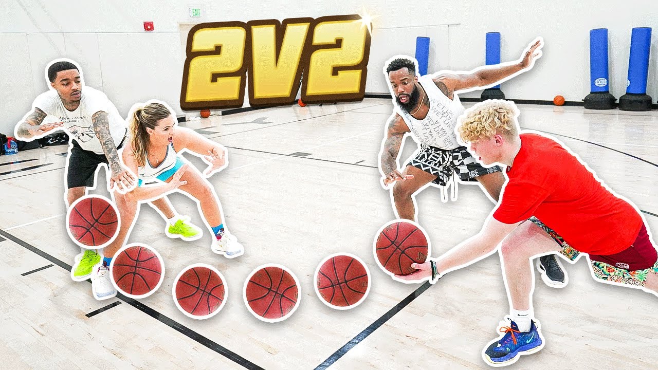 Me & Flight vs TJass & Jenna Bandy 2v2 Basketball!
