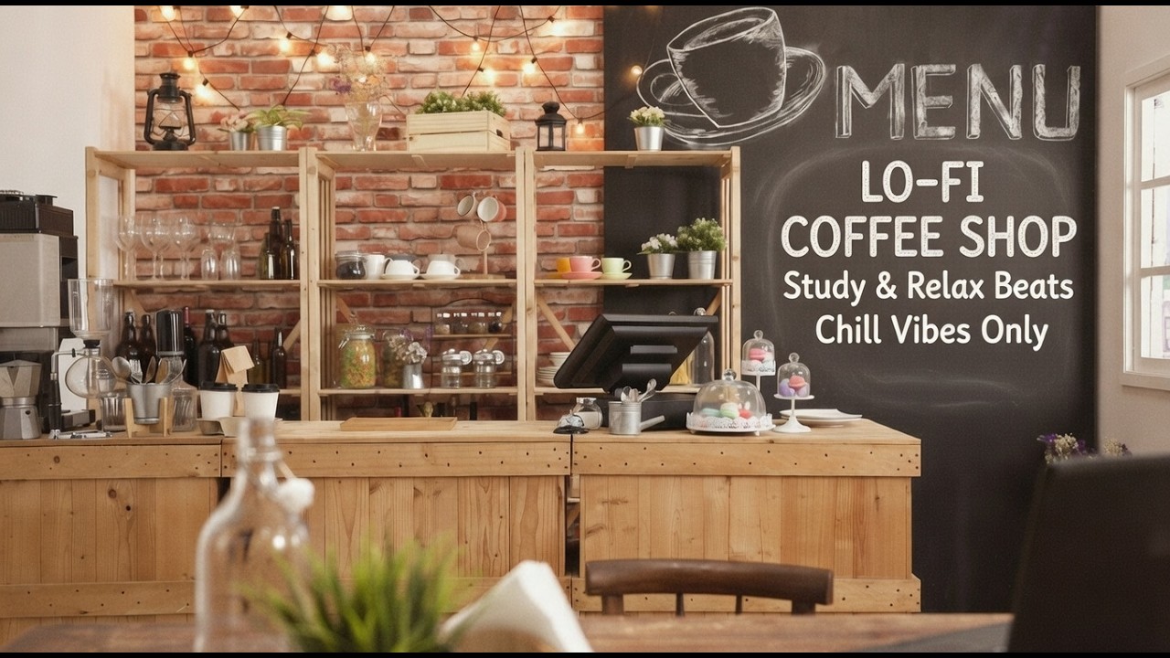 [No Ads] Lo-Fi Coffee Shop Vibes 🌟 1 Hour Warm Cafe Beats for Focus & Chill