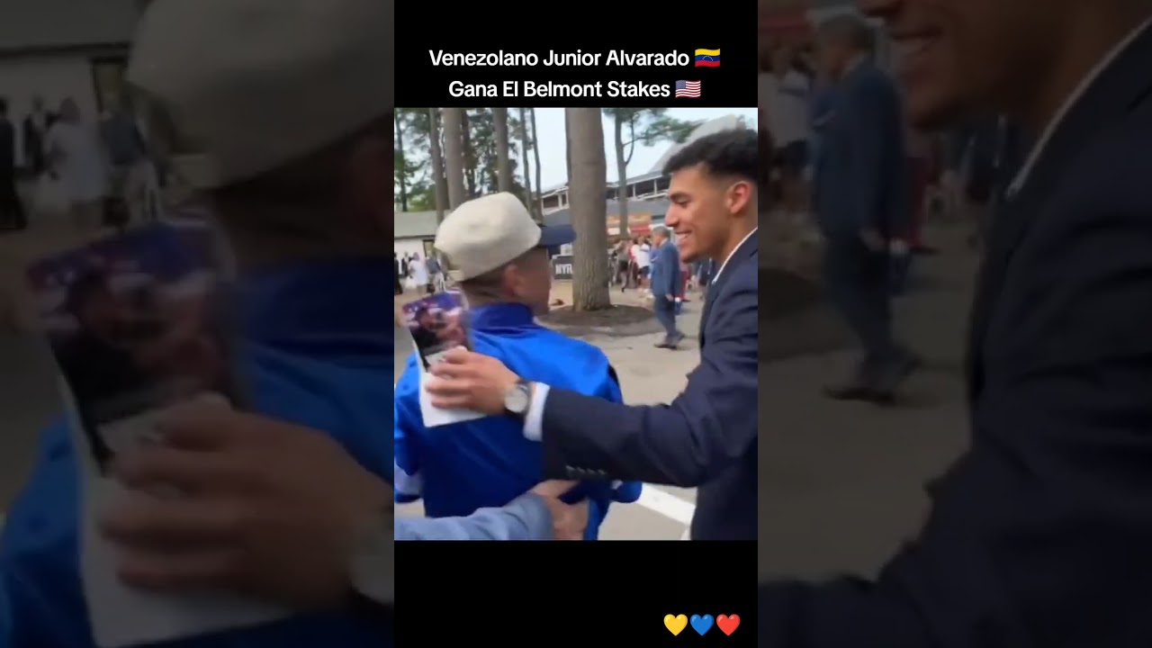 Venezolano Junior Alvarado 🇻🇪 Gana El Belmont Stakes 🇺🇲 #venezuelaeslomaximo