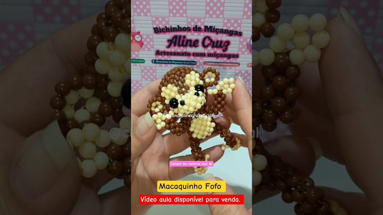 Macaquinho de Miçangas! #viral #crochet #amigurumi #artesanato #fe #music #reels #youtubeshorts #diy