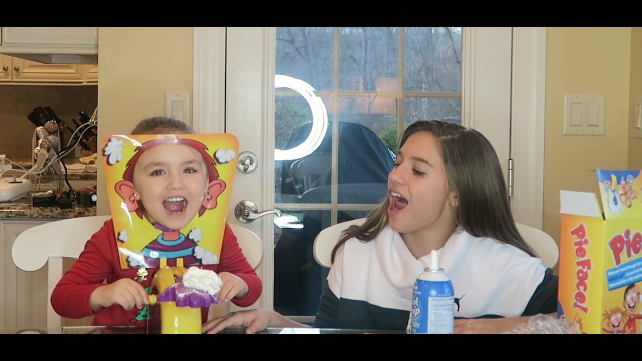 pie face challenge!! || with my baby cousin Natalya!