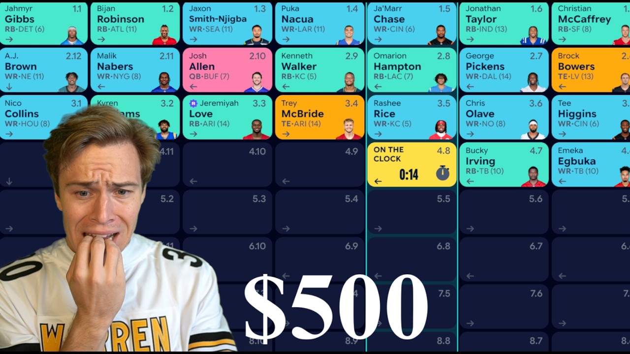 Трачу $500 на драфт в Fantasy Football