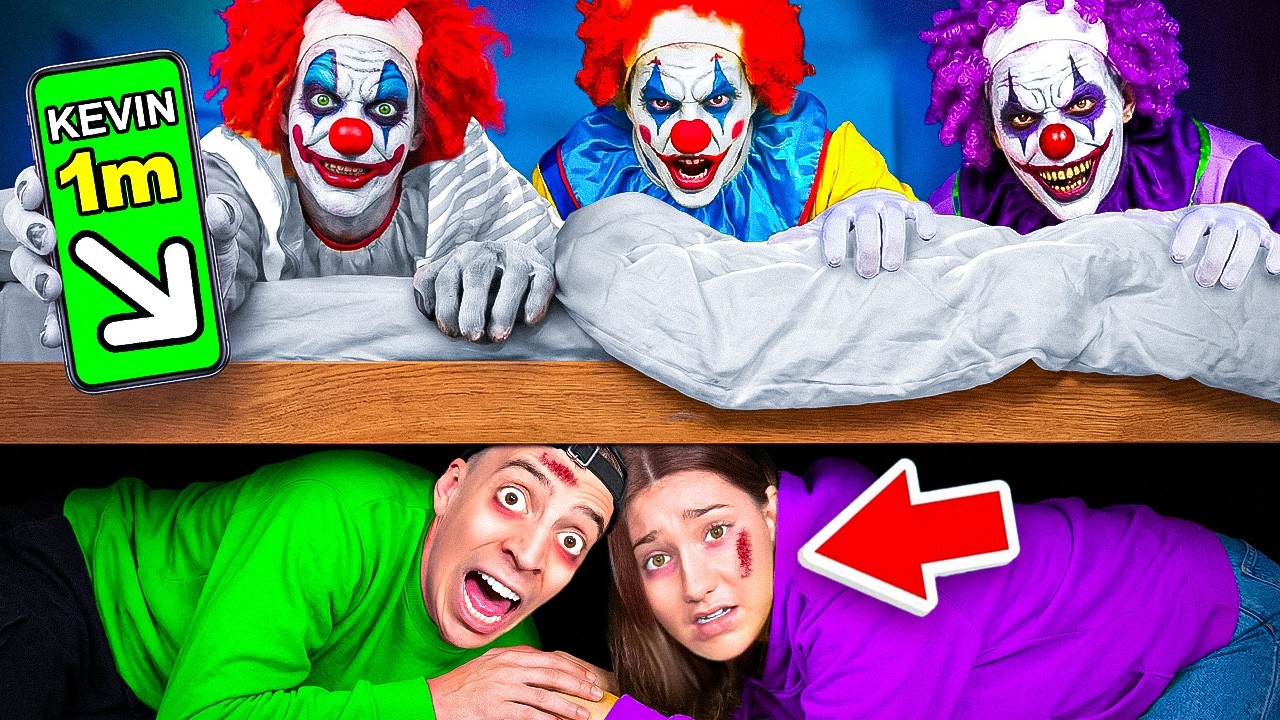HORROR CLOWNS BETR&Uuml;GEN bei 24 STUNDEN Hide and Seek! 😭🤡 (extrem)