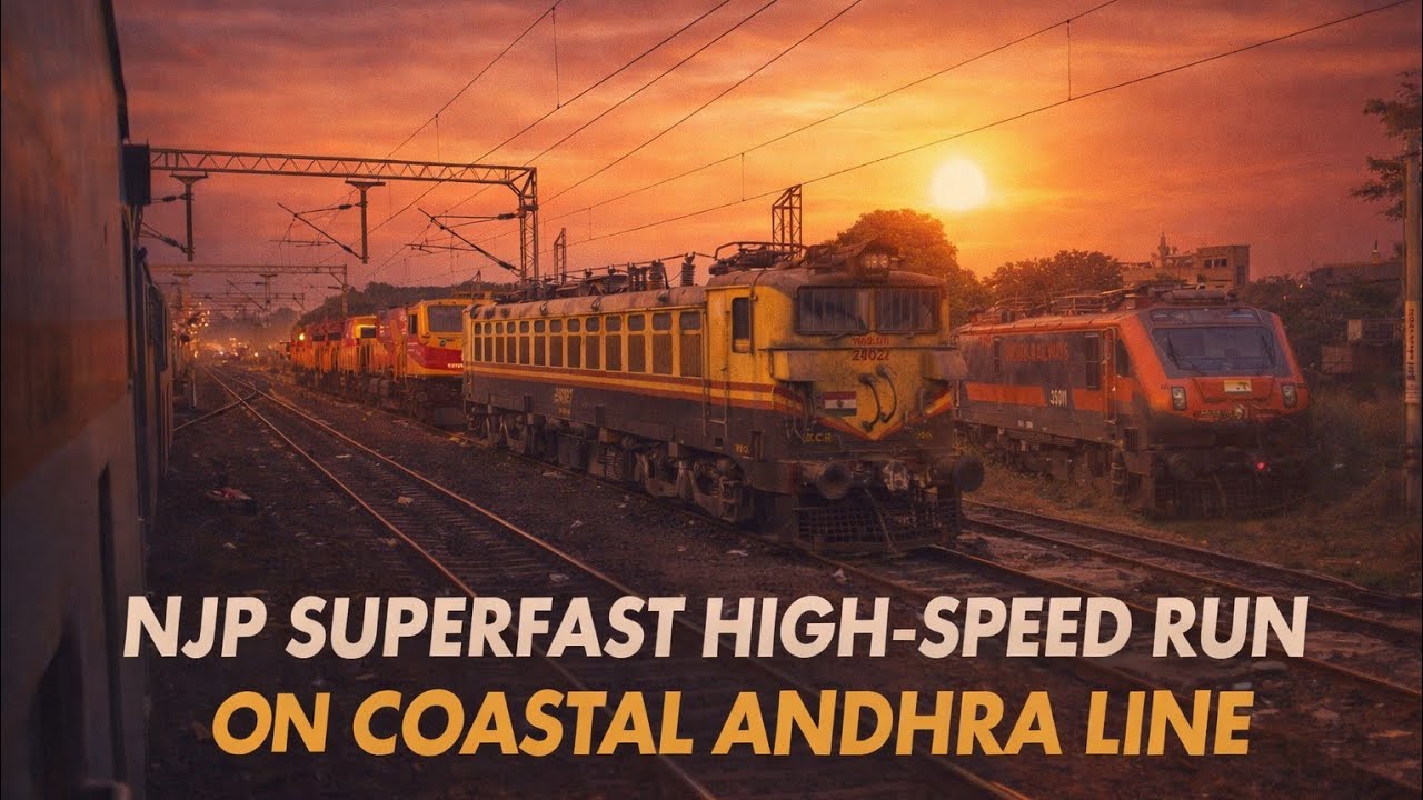 Chennai Central New Jalpaiguri Weekly Superfast HIGH-SPEED RUN ON COASTAL ANDHRA 