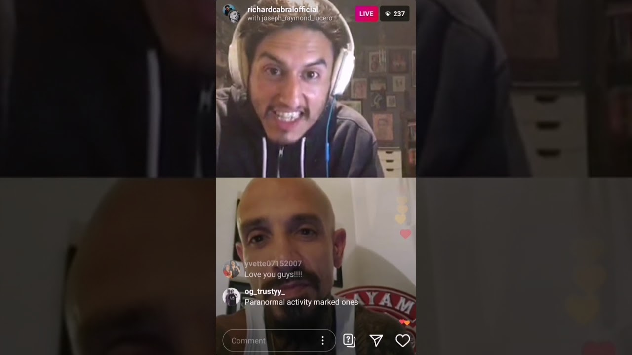 Richard Cabral & Joseph Raymond Lucero live on Instagram 05/11/2020