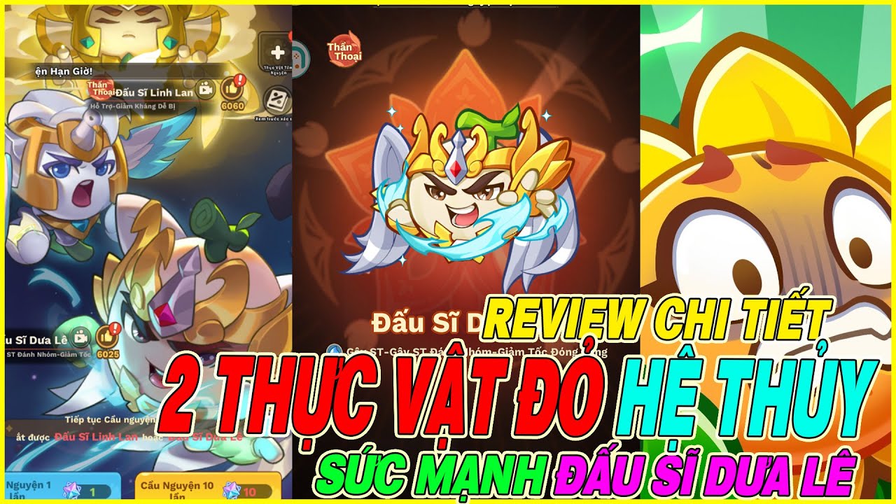 Chiến Tuyến Hướng Dương review & test sức mạnh bộ đôi thực vật hệ nước mới ĐẤU SĨ DƯA LÊ và LINH LAM