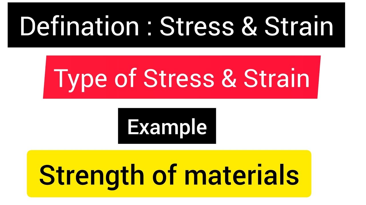 Stress & Strain || Type of Stress and Strain
