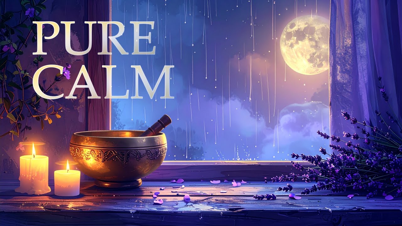 1 Hour of Tibetan Singing Bowls & Gentle Rain Sounds for Deep Relaxation & Sleep 🌧️