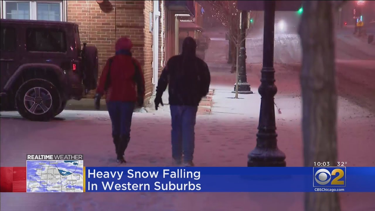 Snow Comes Down Early And Hard In Downers Grove