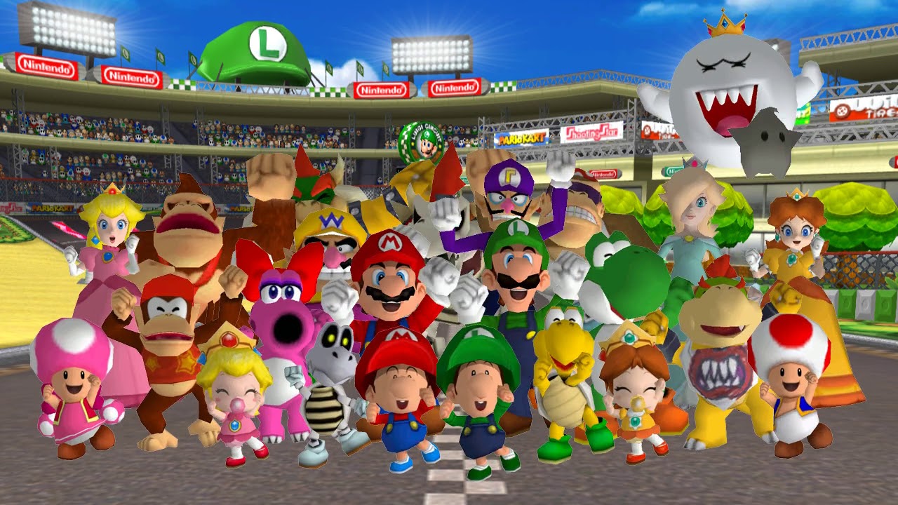 Mario Kart Wii Characters Dancing To The Credits Theme