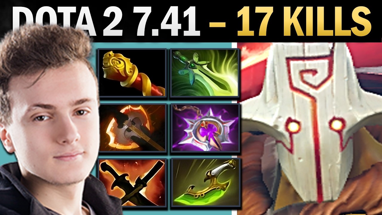 Juggernaut Dota 2 7.41 with 17 Kills and 1100 GPM - Dota 2 Gameplay