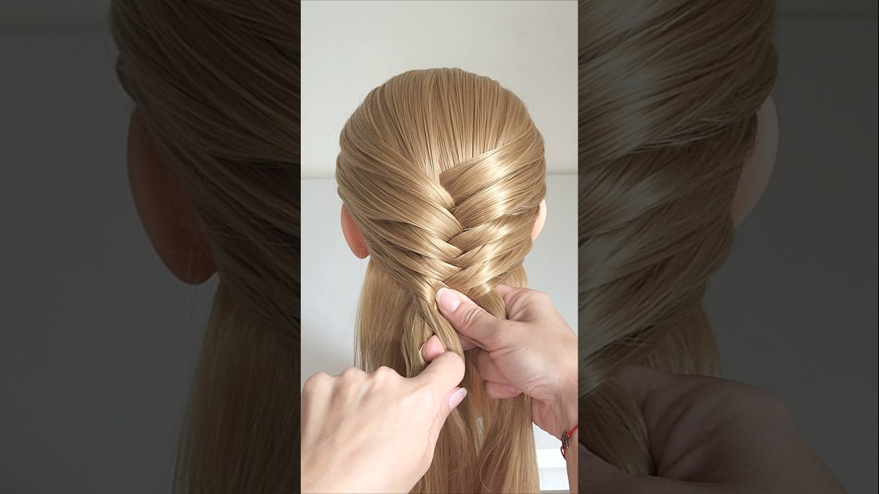 How to Braid a Fishtail Easy Tutorial #fishtailbraid #howtobraid #fishtailhairstyle