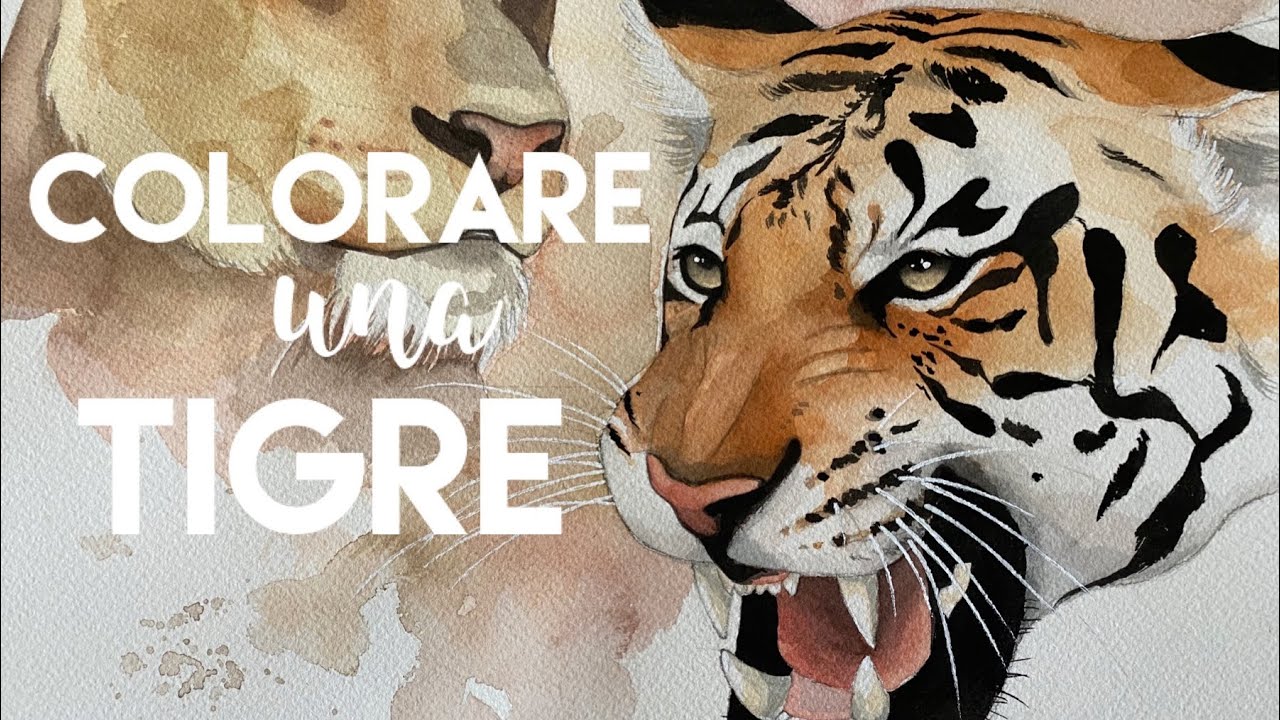 DIPINGERE una TIGRE con acquerelli 🐅