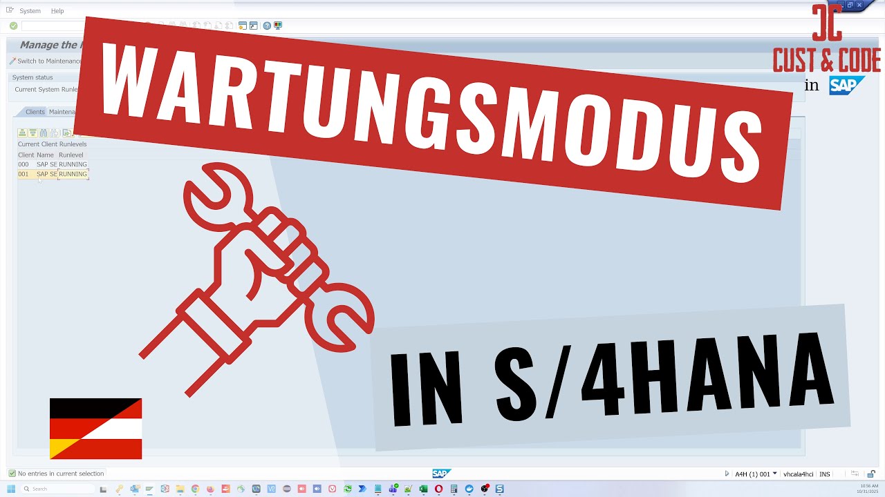S/4HANA Wartungsmodus einrichten: SECPOL & SMAINTENANCE Tutorial für Admins [deutsch]