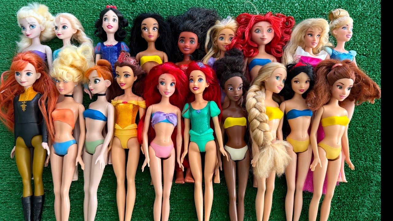 ASMR   Unboxing Mattel Disney Princess Spin & Reveal Surprise Dolls! Satisfying video   Review Toys