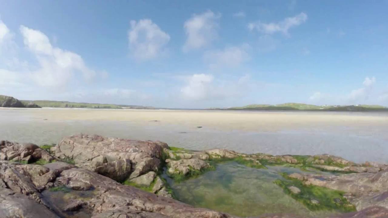Aerial footage and timelapse of Ardroil Sands, Uig, Isle of Lewis, Outer Hebrides