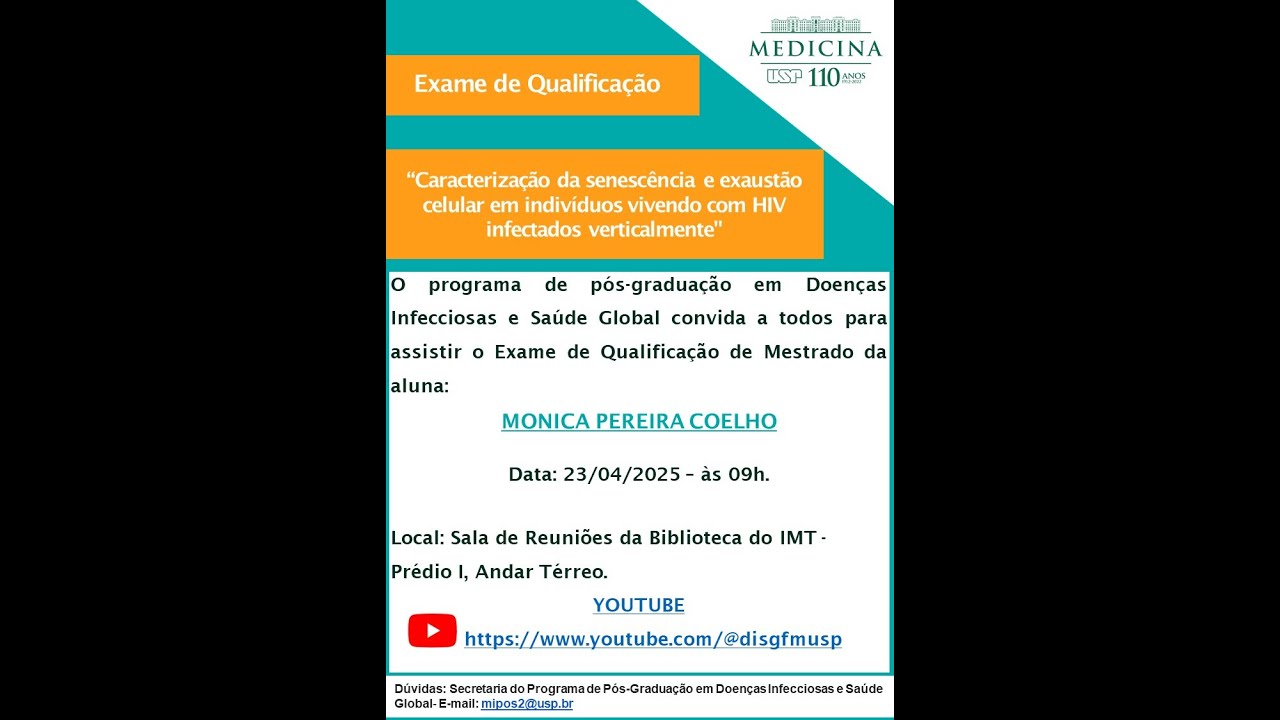 Caracterização da senescência e exaustão celular em indivíduos vivendo com HIV infectados vert...