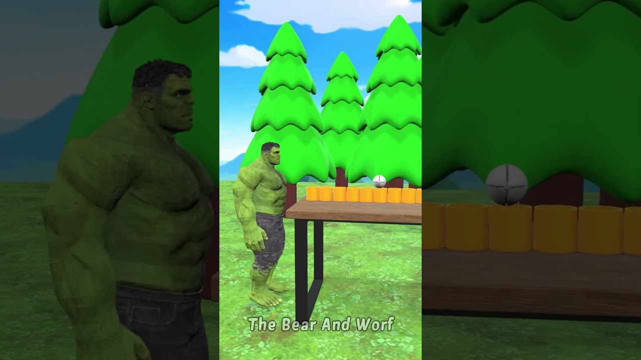 Funny video The Bear Vs Hulk 😧😨 #funny