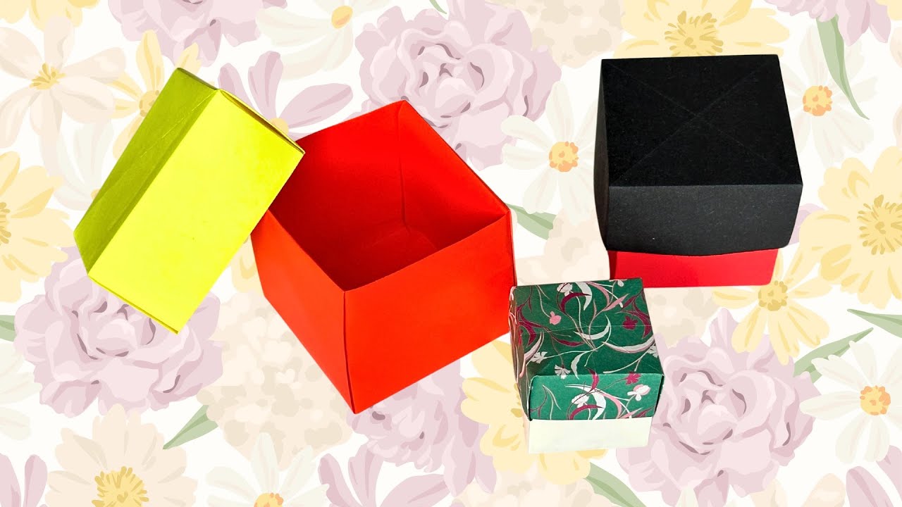 Origami Cube Box with Lid