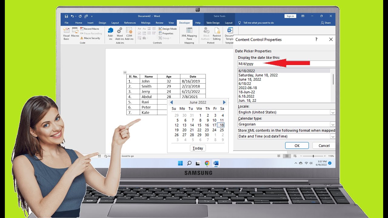 Как правильно добавить выбор даты в любой документ MS Word