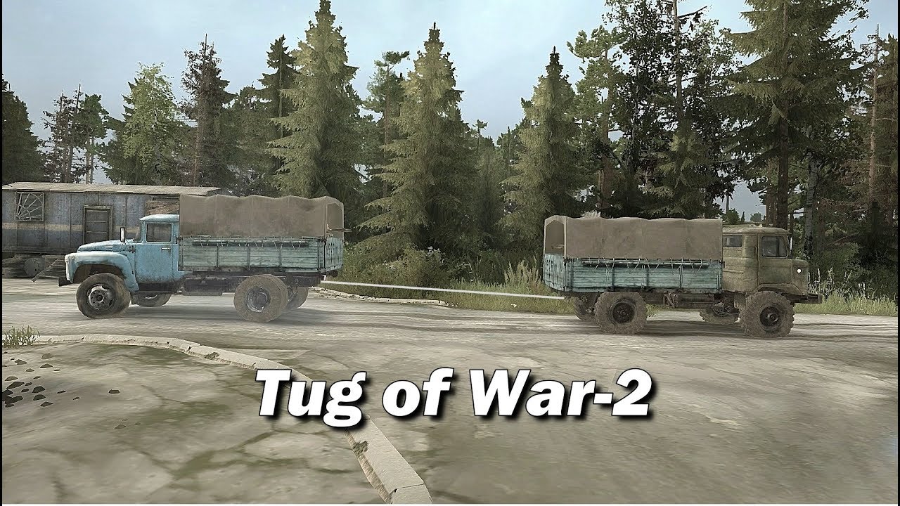 Spintires Mudrunner Tug of war-2 | B class Vehicles