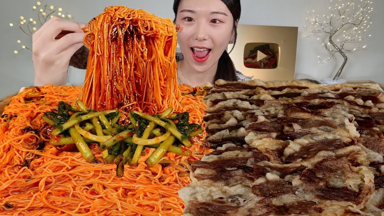 ASMR 새콤달콤 열무비빔국수 차돌박이 리얼먹방 :) Bibim noodles Beef brisket MUKBANG