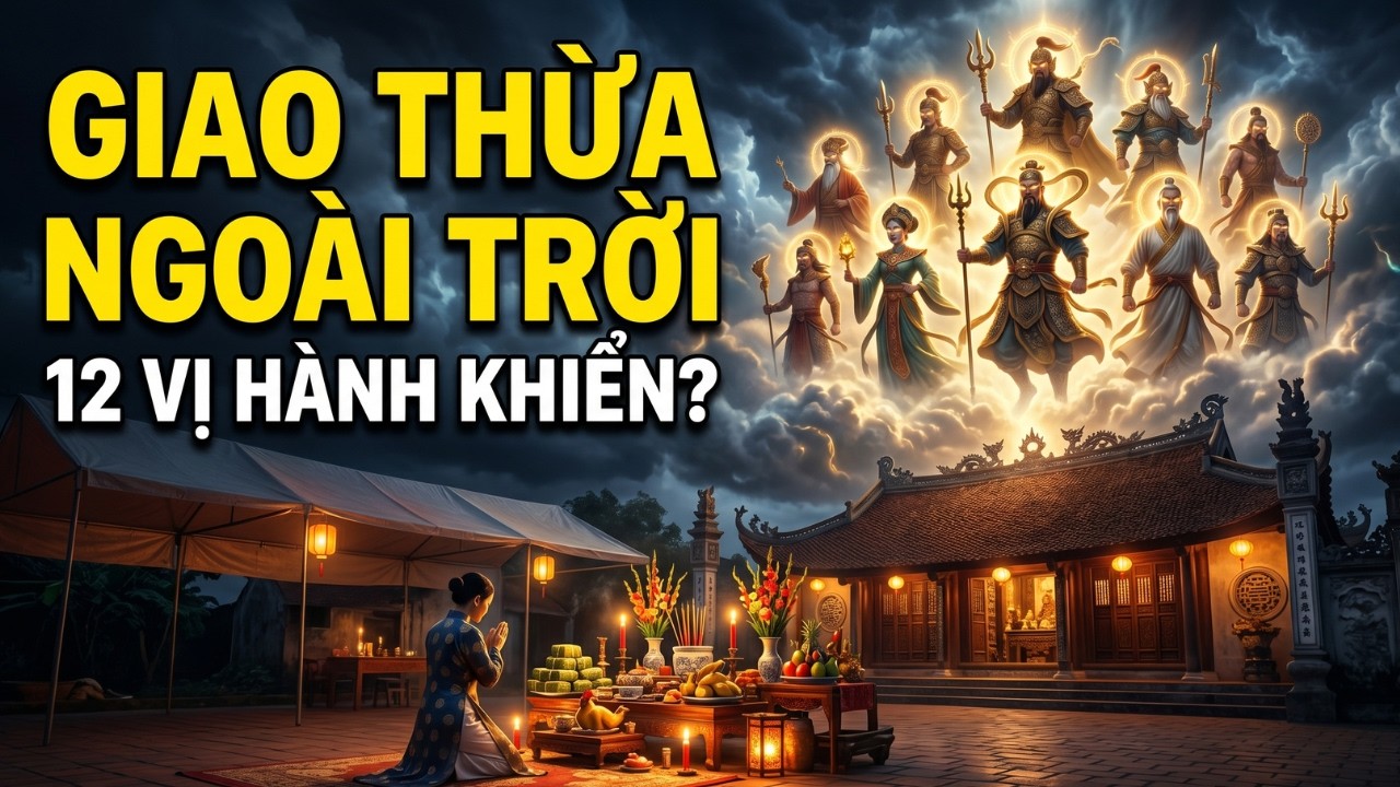 TẠI SAO Phải Cúng Giao Thừa Ngoài Trời? BÍ ẨN Về 12 Vị Hành Khiển