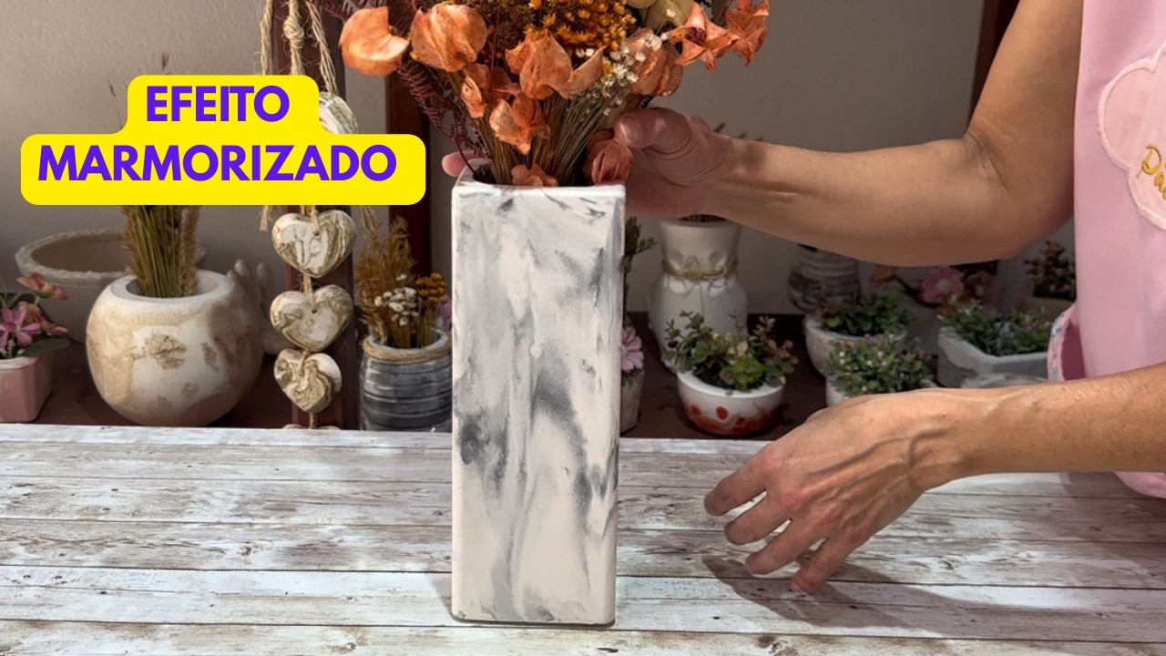 Como Fazer Vaso de Cimento com Molde Caseiro que parece comprado na loja!