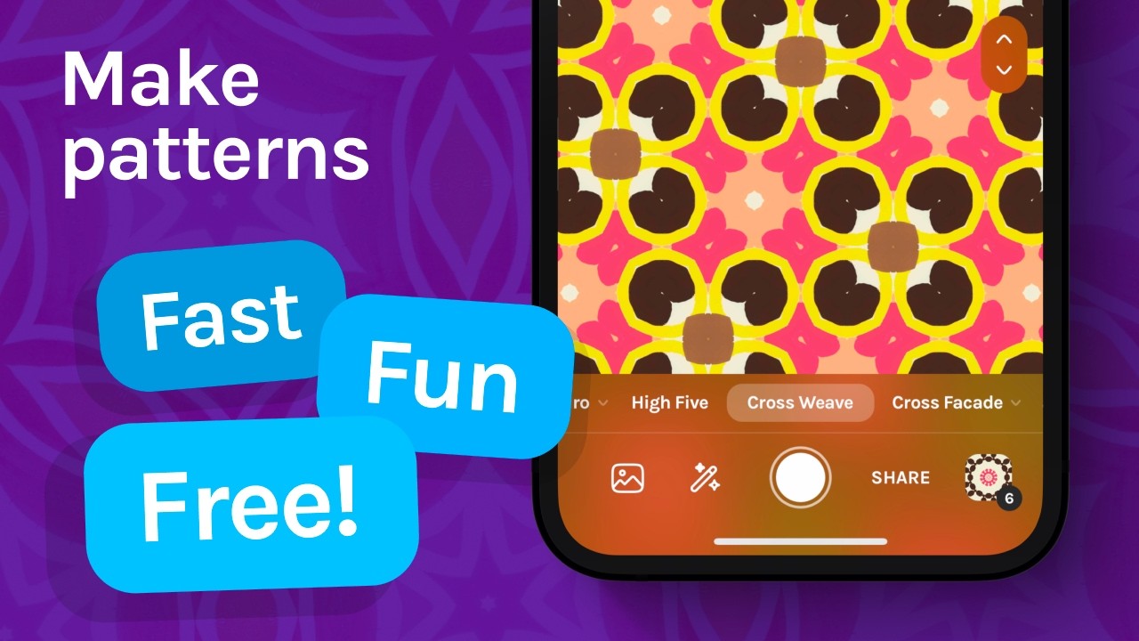 Create patterns on your phone — no install needed!