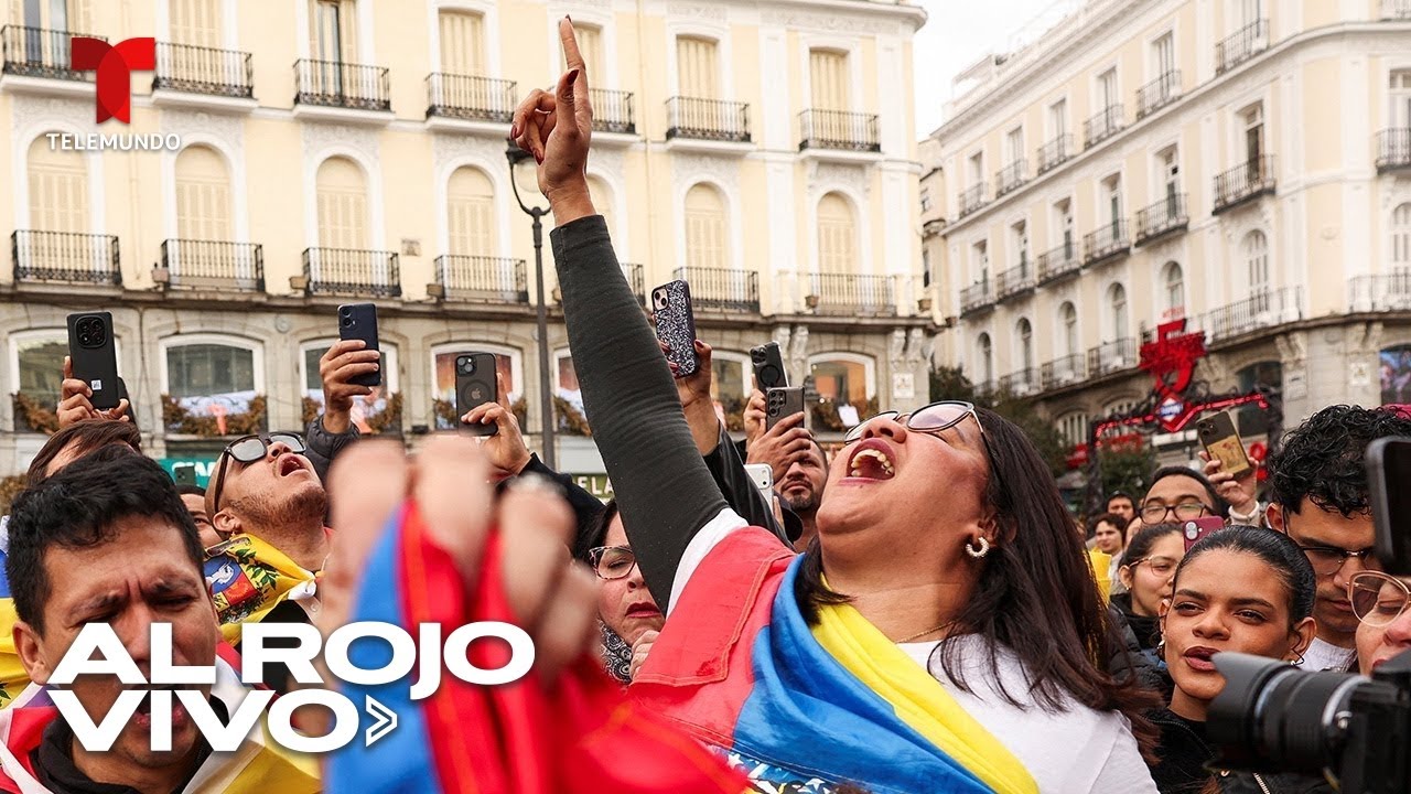 Venezolanos en Madrid celebran la captura de Maduro por parte de EE. UU. | Al Rojo Vivo | Telemundo