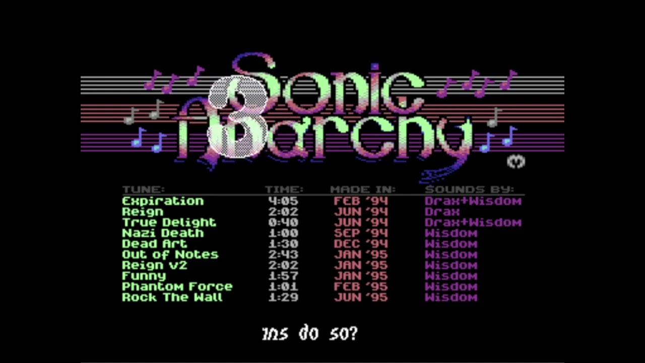 C64 Music - Sonic Anarchy 3 [1996] by Crescent