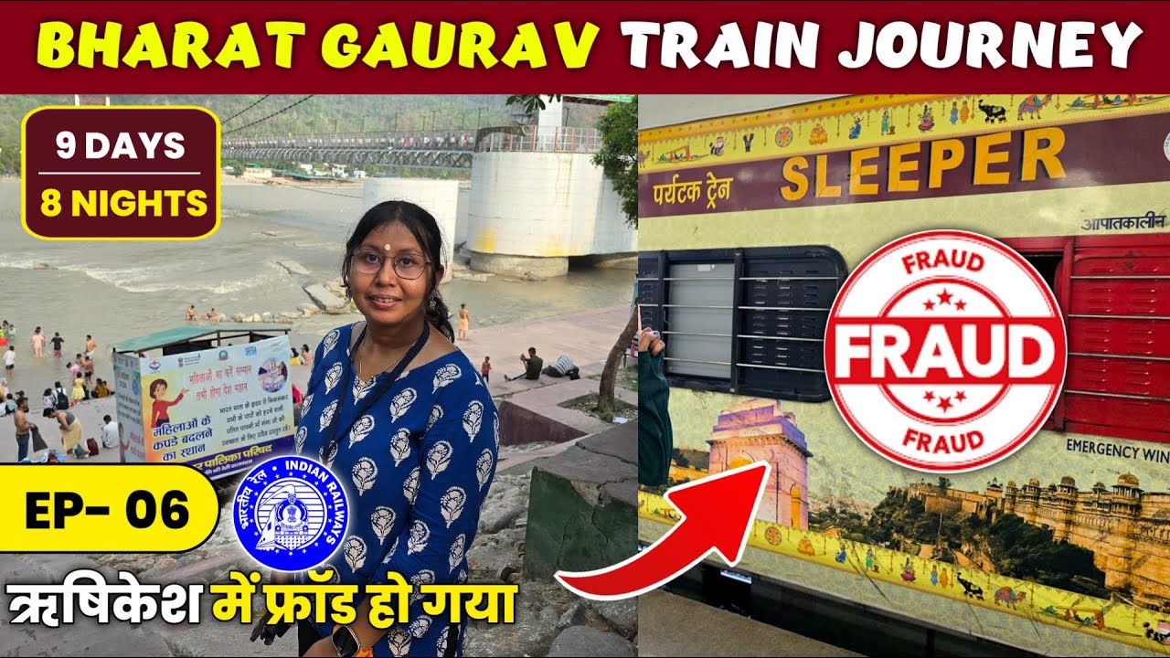 EP-6 FRAUD in Rishikesh | Bharat Gaurav Tourist Train Journey | Ram Jula & Triveni Ghat