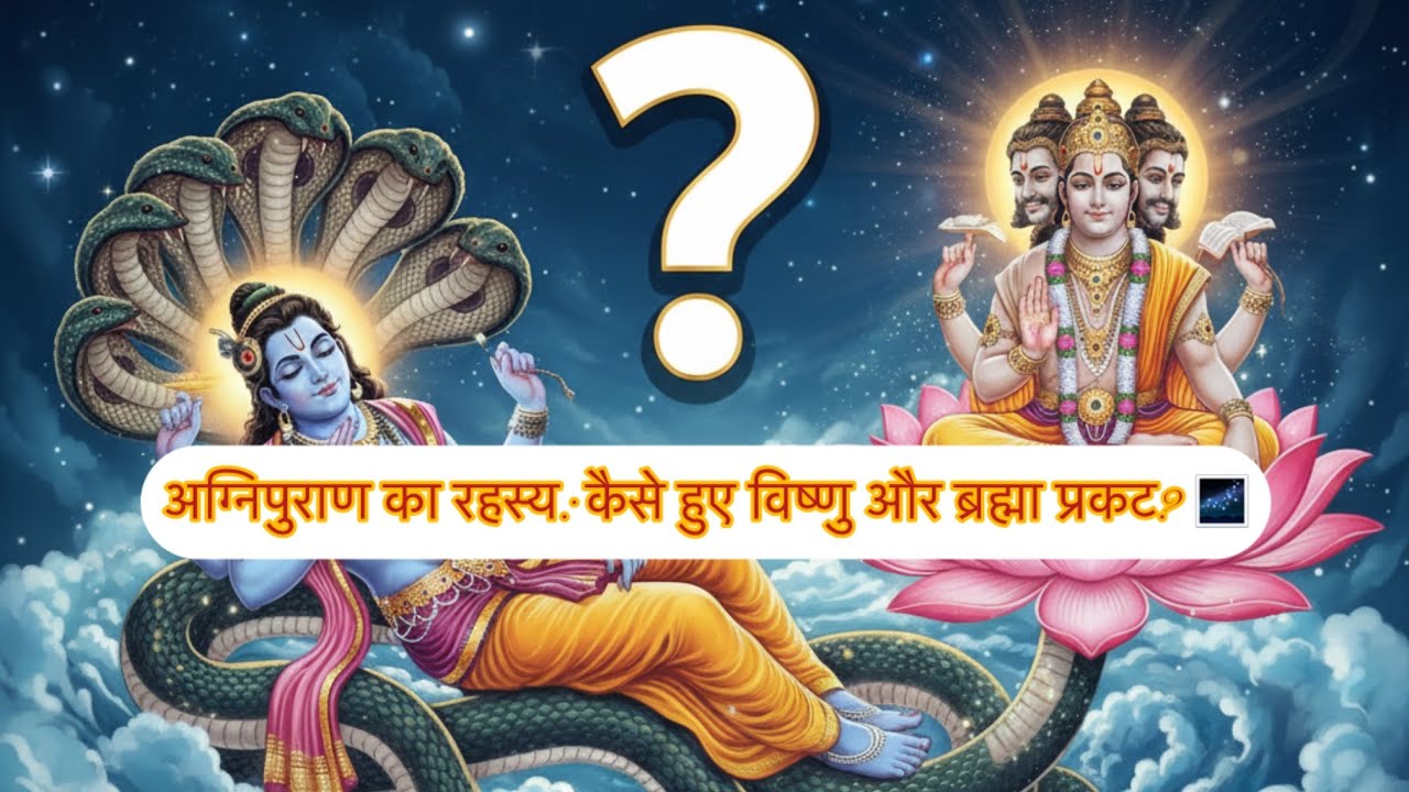 सृष्टि की उत्पत्ति - भगवान विष्णु और ब्रह्मा जी का जन्म। ✨