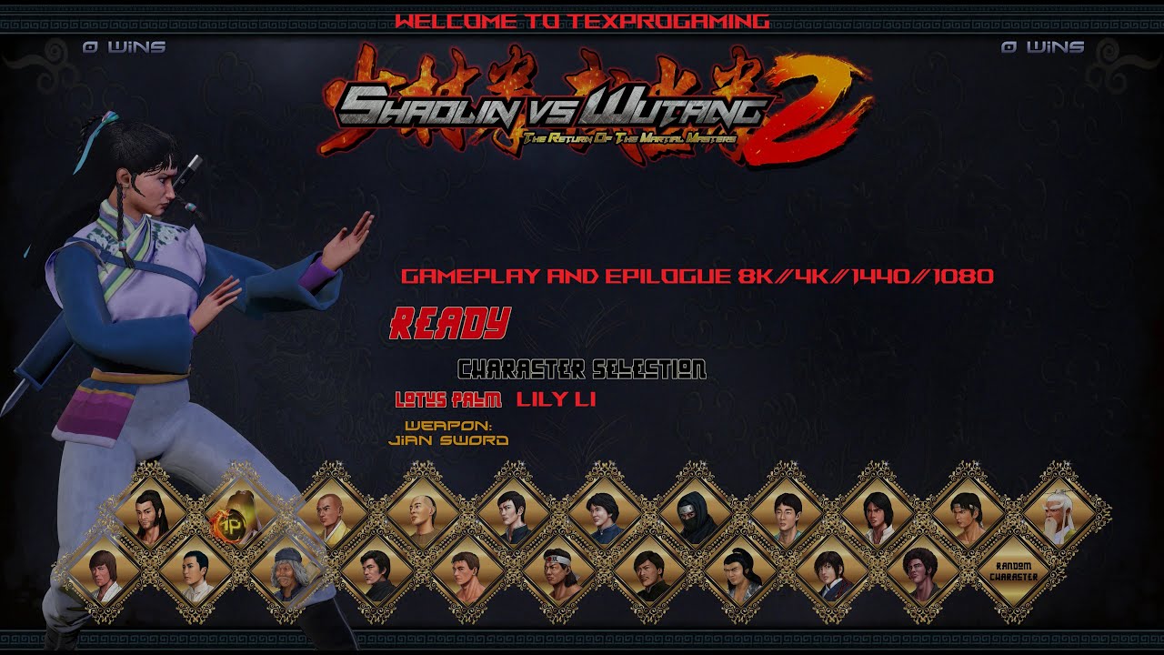 SHAOLIN VS WUTANG 2 LOTUS PALM (LILY LI) GAMEPLAY AND EPILOGUE 8K/4K/1440/1080P