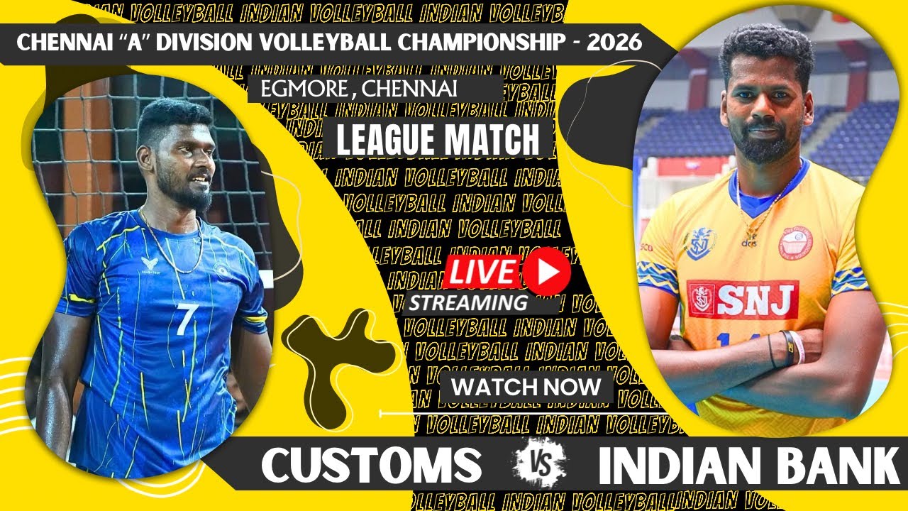 Day 2 🔥Indian Bank Vs Customs | Mens | Chennai A Division Volleyball Championship 2026